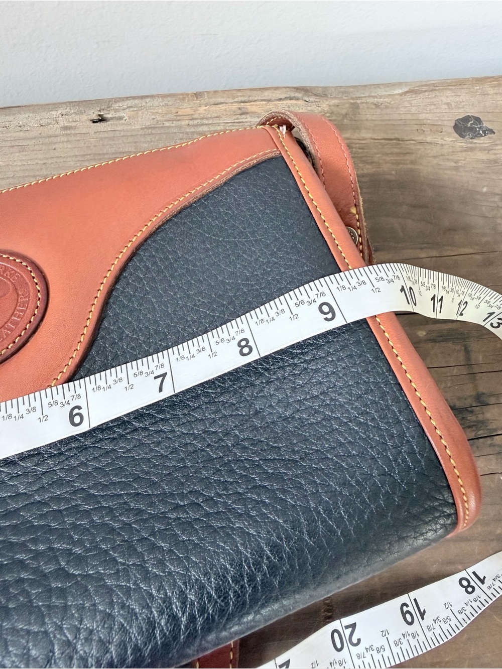 Dooney & Bourke Vintage All-Weather Leather Black/Brown Pebbled Crossbody Bag - Picture 9 of 11
